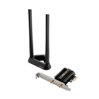 ASUS PCE-AXE59BT AXE5400 BT5.2, Kabelgebunden, PCI Express, WLAN, Wi-Fi 6E (802.11ax), 2402 Mbit/s, Schwarz, Gold, Silber