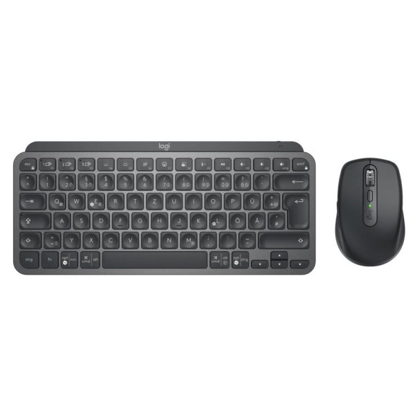 Logitech MX Keys Mini Combo for Business, Kabellos, RF Wireless + Bluetooth, QWERTZ, Graphit, Maus enthalten