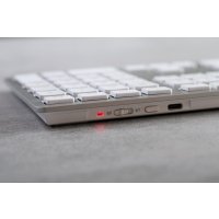 Cherry KW 9100 SLIM FOR MAC, Verkabelt & Kabellos, USB + Bluetooth, QWERTZ, Silber