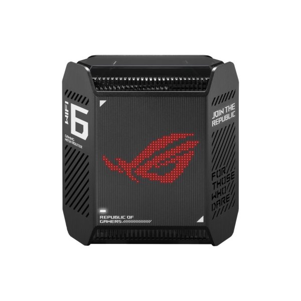 ASUS ROG Rapture GT6 AX10000 AiMesh 1 Pack, Schwarz, Intern, Mesh-Router, Leistung, 538,8 m², Tri-Band (2,4 GHz / 5 GHz / 5 GHz)