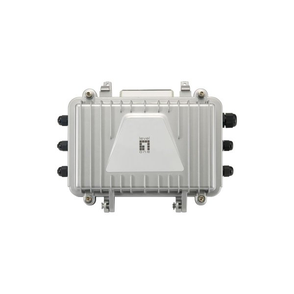 LevelOne PoE Extender, Outdoor, Receiver, Over Hybrid Fiber, 4 PoE-Ausgängen, Netzwerkempfänger, 2000 m, 100 Mbit/s, Voll, Halb, 1000 Eintragungen, 14880 pps