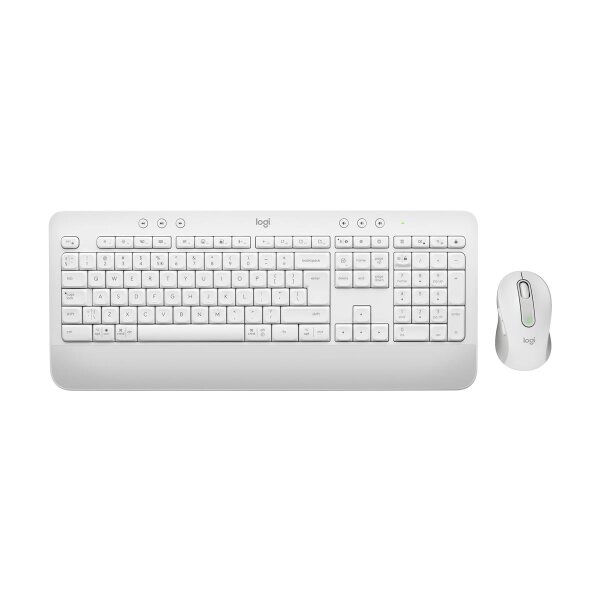 Logitech Signature MK650 Combo For Business, Kabellos, Bluetooth, Membran Key Switch, QWERTY, Weiß, Maus enthalten