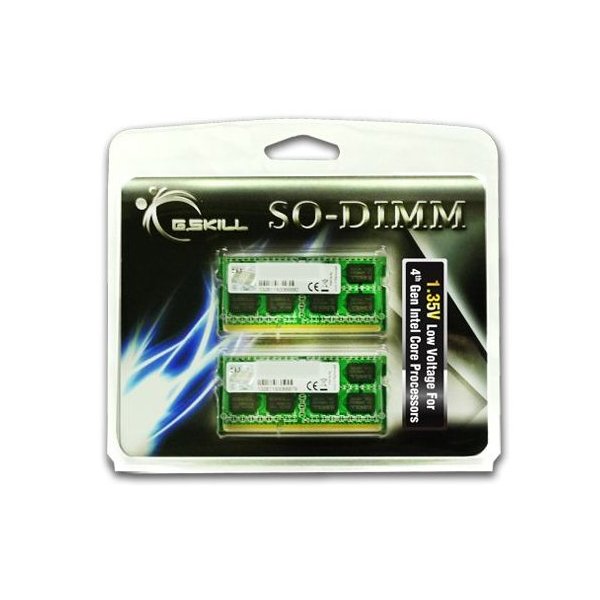 G.Skill 8GB DDR3-1600, 8 GB, 2 x 4 GB, DDR3, 1600 MHz, 204-pin SO-DIMM