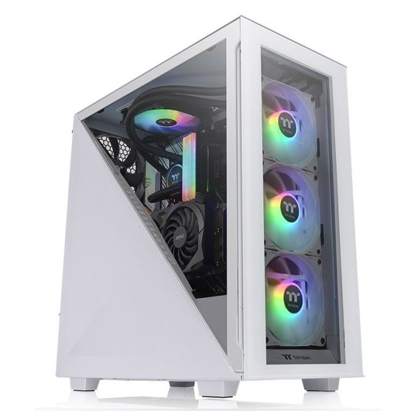 Thermaltake Divider 300 TG Snow, Midi Tower, PC, Weiß, ATX, micro ATX, Mini-ITX, SPCC, Multi