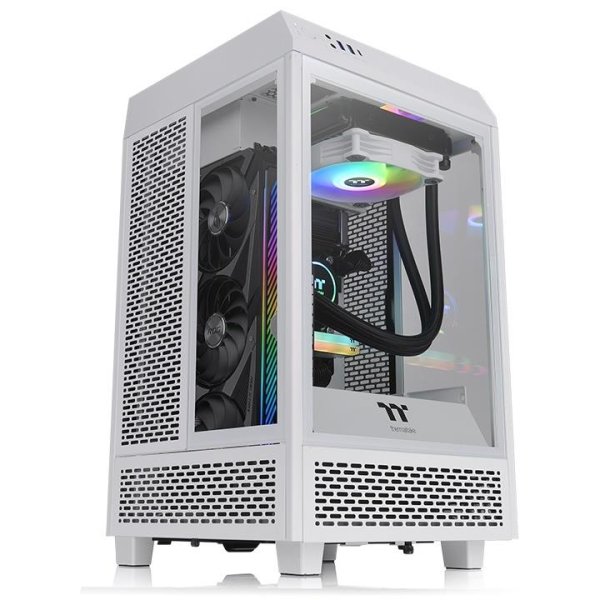 Thermaltake The Tower 100 Snow, Mini Tower, PC, Weiß, Mini-ITX, SPCC, Gaming