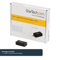 StarTech.com USB-C auf Gigabit Netzwerk Adapter - USB 3.0/USB 3.1 Typ-C 1Gbit/s NIC/Netzwerkadapter - USB-C/TB3 auf 1GbE RJ45/LAN - Windows, MacOS, Chromebook kompatibel - Schwarz, Kabelgebunden, USB Typ-C, Ethernet, 5000 Mbit/s, Schwarz