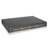 Netgear GS348PP Unmanaged Gigabit Ethernet (10/100/1000) Power over Ethernet (PoE) Schwarz, Unmanaged, Gigabit Ethernet (10/100/1000), Vollduplex, Power over Ethernet (PoE), Rack-Einbau