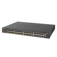 Netgear GS348PP Unmanaged Gigabit Ethernet (10/100/1000) Power over Ethernet (PoE) Schwarz, Unmanaged, Gigabit Ethernet (10/100/1000), Vollduplex, Power over Ethernet (PoE), Rack-Einbau