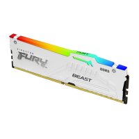 Kingston FURY Beast 32GB 6400MT/s DDR5 CL32 DIMM White RGB XMP, 32 GB, 1 x 32 GB, DDR5, 288-pin DIMM, Weiß