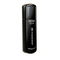 Transcend JetFlash 350, 32 GB, USB Typ-A, 2.0, Kappe, 8,5 g, Schwarz