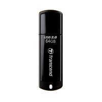 Transcend JetFlash 350, 64 GB, USB Typ-A, 2.0, Kappe, 8,5 g, Schwarz