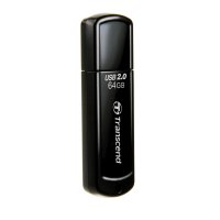 Transcend JetFlash 350, 64 GB, USB Typ-A, 2.0, Kappe, 8,5 g, Schwarz