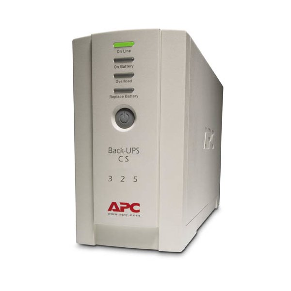 APC Back-UPS CS 325 w/o SW, 0,325 kVA, 210 W, 320 J, Plombierte Bleisäure (VRLA), 6 h, Beige