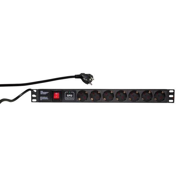 LogiLink PDU7C01, 7 AC-Ausgänge, Typ F, 230 V, 50 - 60 Hz, 16 A, 3500 W