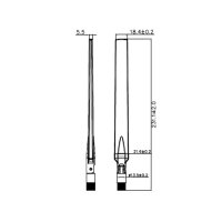 Delock 88899, 7 dBi, 2.4 - 2.4835 / 5.15 - 5.875 GHz, IEEE 802.11a, IEEE 802.11ac, IEEE 802.11b, IEEE 802.11g, IEEE 802.11h, IEEE 802.11n, Omnidirektionale Antenne, RP-SMA, Schwarz