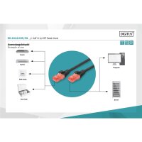 DIGITUS DK-1612-005/BL - CAT 6, U-UTP Patchkabel, PVC AWG 26/7, Länge 0,5 m, Farbe Schwarz