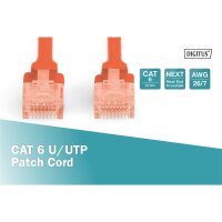 DIGITUS DK-1612-010/R - CAT 6, U-UTP Patchkabel, PVC AWG 26/7, Länge 1 m, Farbe Rot