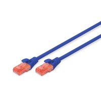 DIGITUS DK-1612-050/B - CAT 6, U-UTP Patchkabel, PVC AWG 26/7, Länge 5 m, Farbe Blau
