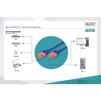 DIGITUS DK-1612-050/B - CAT 6, U-UTP Patchkabel, PVC AWG 26/7, Länge 5 m, Farbe Blau