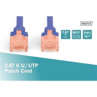 DIGITUS DK-1612-050/B - CAT 6, U-UTP Patchkabel, PVC AWG 26/7, Länge 5 m, Farbe Blau