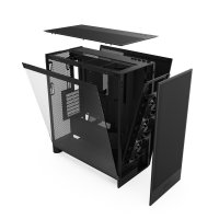 NZXT H7 Flow, Midi Tower, PC, Schwarz, ATX, EATX, micro ATX, Mini-ITX, SGCC, Gehärtetes Glas, 18,5 cm