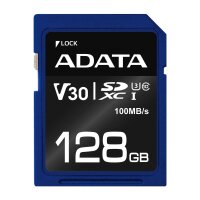 ADATA ASDX128GUI3V30S-R, 128 GB, SDXC, Klasse 10, UHS-I, 100 MB/s, 60 MB/s