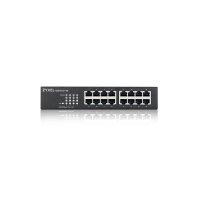 ZyXEL GS1100-16, Unmanaged, Gigabit Ethernet (10/100/1000), Rack-Einbau, Wandmontage