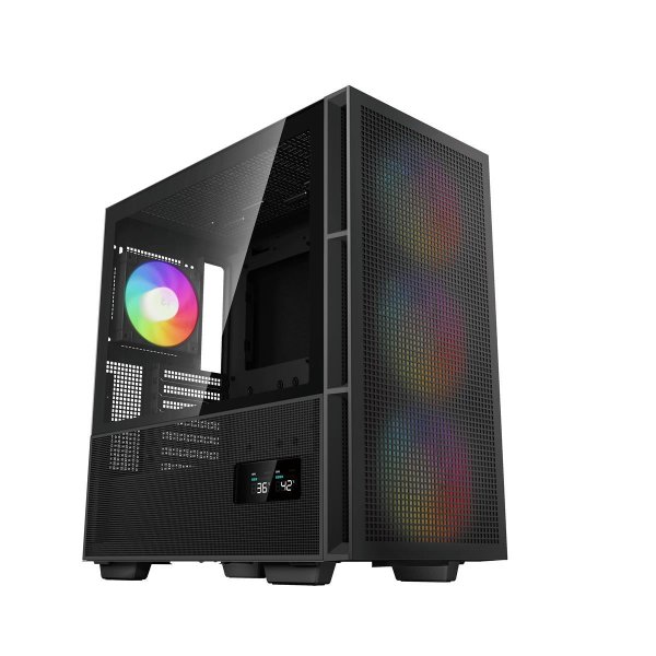 Deepcool CH560 DIGITAL, Midi Tower, PC, Schwarz, ATX, EATX, micro ATX, Mini-ITX, ABS, Stahl, Gehärtetes Glas, Multi