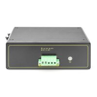 DIGITUS 4 Port Gigabit Ethernet Netzwerk PoE Switch, Industrial, Unmanaged, 2 SFP Uplink