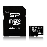 Silicon Power Elite, 256 GB, MicroSDXC, Klasse 10, UHS-I,...