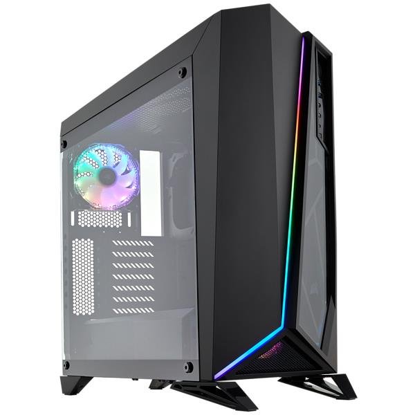 Corsair Carbide SPEC-OMEGA RGB, Midi Tower, PC, Schwarz, ATX, micro ATX, Mini-ITX, Stahl, Gehärtetes Glas, Gaming