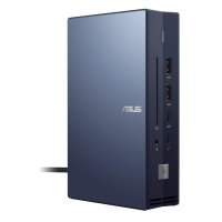 ASUS SimPro Dock 2, Kabelgebunden, Thunderbolt 3, 10,100,1000 Mbit/s, Schwarz, Blau, 7680 x 4320 Pixel, 1920 x 1080 Pixel