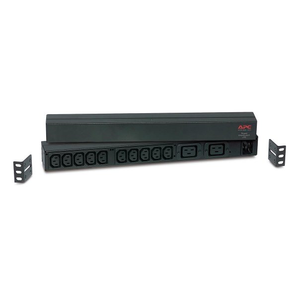 APC RACK PDU BASIC 1 U 16A 230V, Standard, 0U/1U, Einphasig, Horizontal/Vertikal, Schwarz, 12 AC-Ausgänge