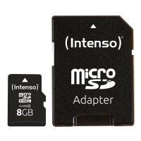 Intenso microSD Karte Class 4, 8 GB, SDHC, Klasse 4, 20 MB/s, 5 MB/s, Schockresistent, Temperaturbeständig, Röntgensicher