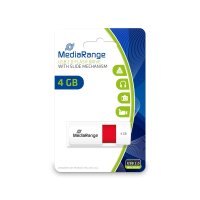 MEDIARANGE MR970, 4 GB, USB Typ-A, 2.0, 10 MB/s, Dia, Rot, Weiß