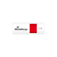 MEDIARANGE MR970, 4 GB, USB Typ-A, 2.0, 10 MB/s, Dia, Rot, Weiß