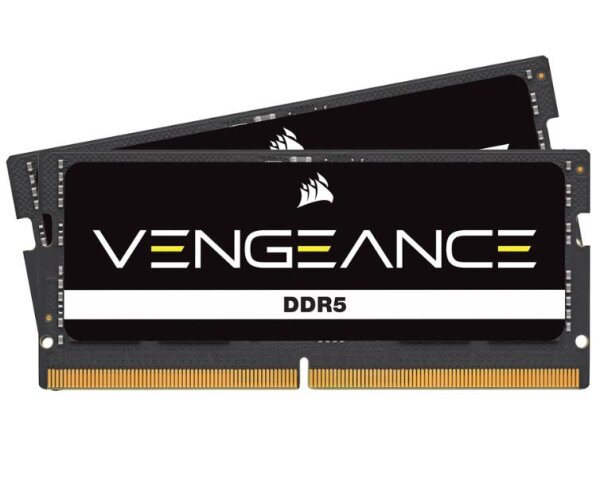 Corsair Vengeance CMSX16GX5M2A4800C40, 16 GB, 2 x 8 GB, DDR5, 4800 MHz, 262-pin SO-DIMM