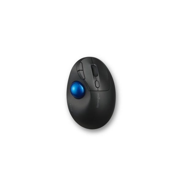 Kensington Pro Fit Ergo TB450, rechts, Trackball, RF Wireless + Bluetooth, 1600 DPI, Schwarz, Blau