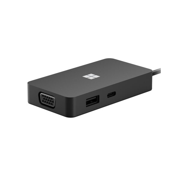 Microsoft USB-C Travel Hub Black, 3.2 Gen 2 (3.1 Gen 2), USB Typ-A, USB Typ-C, HDMI-Ausgang, VGA-Ausgang (D-Sub)