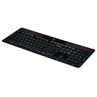 Logitech Wireless Solar Keyboard K750, Volle Größe (100%), Kabellos, RF Wireless, QWERTZ, Schwarz