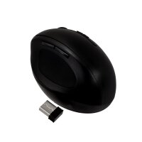 V7 Wireless Desktop Combo mit ergonomischer Tastatur, Maus und Nummernblock, Volle Größe (100%), Kabellos, RF Wireless, Schwarz, Maus enthalten