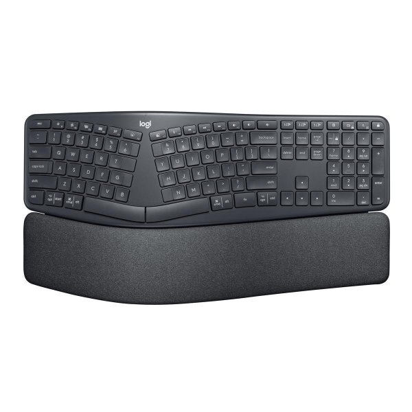 Logitech K860 for Business, Volle Größe (100%), Kabellos, Bluetooth, Halbmechanischer Schlüsselschalter, Graphit