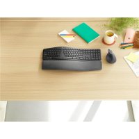 Logitech K860 for Business, Volle Größe (100%), Kabellos, Bluetooth, Halbmechanischer Schlüsselschalter, Graphit