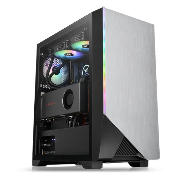 Thermaltake H550 TG ARGB, Midi Tower, PC, Schwarz, Grau, ATX, micro ATX, Mini-ITX, SPCC, Blau, Grün, Rot