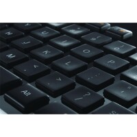 Logitech Wireless Solar Keyboard K750, Volle Größe (100%), Kabellos, RF Wireless, AZERTY, Schwarz