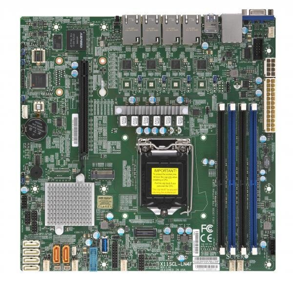 Supermicro X11SCL-LN4F, Intel, LGA 1151 (Socket H4), Intel® Celeron®, Intel® Core™ i3, Intel® Pentium®, Intel® Xeon®, DDR4-SDRAM, 128 GB, 1.2 V