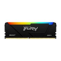 Kingston FURY 32GB 3200MT/s DDR4 CL16 DIMM (2er-Kit) 1Gx8 Beast RGB, 32 GB, 2 x 16 GB, DDR4, 288-pin DIMM