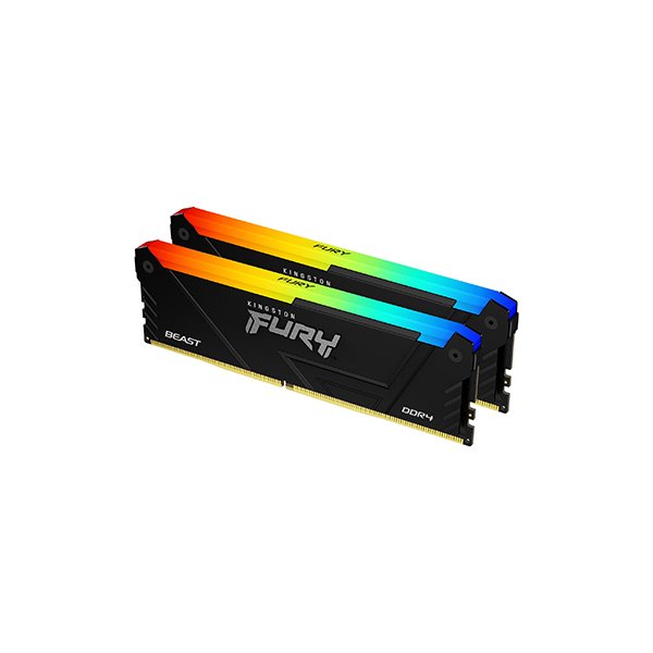 Kingston FURY 64GB 3600MT/s DDR4 CL18 DIMM (2er-Kit) Beast RGB, 64 GB, 2 x 32 GB, DDR4, 288-pin DIMM