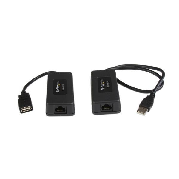 StarTech.com 1 Port USB über Cat5 / Cat6 Extender bis zu 40m - USB über Ethernet Verlängerung, Netzwerksender & -empfänger, 40 m, 12 Mbit/s, Cat5, Cat6, Schwarz, CE, FCC, REACH