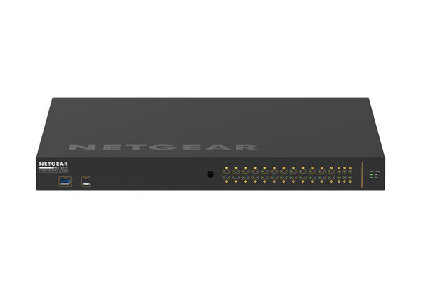 Netgear M4250-26G4XF-PoE+, Managed, Gigabit Ethernet (10/100/1000), Power over Ethernet (PoE), Rack-Einbau, 1U